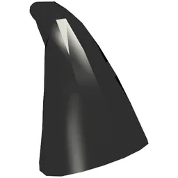 Hat Cone Drooping [Plain] / Black