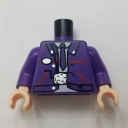 Torso Jacket and Dark Purple Tie Print (Knight Bus Conductor), Dark Purple Arms, Light Nougat Hands / Dark Purple