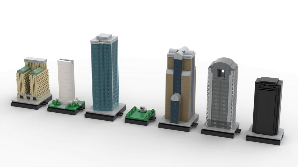 Lego Dallas Texas Modular Skyline