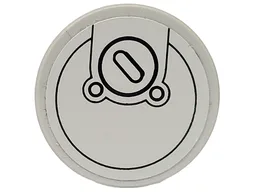 Tile, Round 2 x 2 with Bottom Stud Holder with Filler Cap Pattern (Sticker) - Set 60073