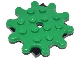 Turntable 4 x 4 x 2/3 Gear 10 Tooth with Black Square Base, Free-Spinning (35443 / 61485)