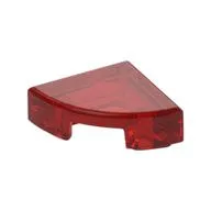 Tile Round 1 x 1 Quarter / Trans-Red
