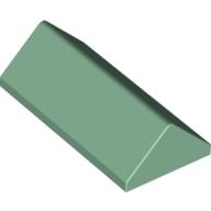 Lego Brick Sloped 45° 2 x 4 Double / Sand Green