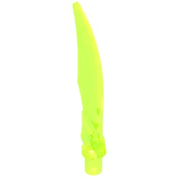 Weapon Sword Curved Blade with Bar / Trans-Neon Green