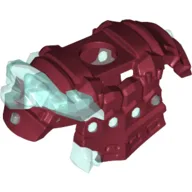 Minifig Neckwear Shoulder Armour With Trans Light Blue Ice / Dark Red