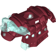 Lego Minifig Neckwear Shoulder Armour With Trans Light Blue Ice / Dark Red