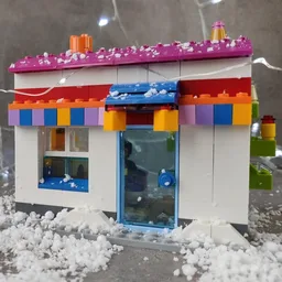 10715 CHRISTMAS HOUSE, TREE, FIREPLACE