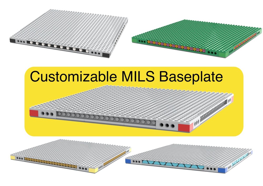 Lego MILS Baseplate with Customizable Border