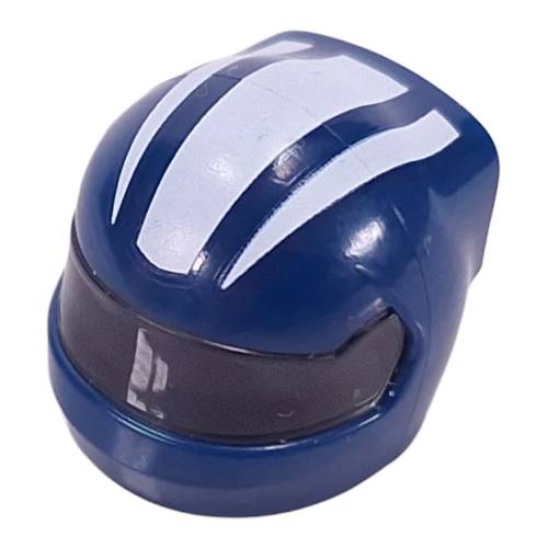 Lego Helmet, Formula 1 with Trans-Black Visor pattern and White Stripes print