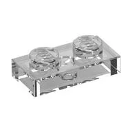 Plate 1 x 2 / Trans-Medium Blue