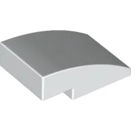 Brick Curved 3 x 2 No Studs / White