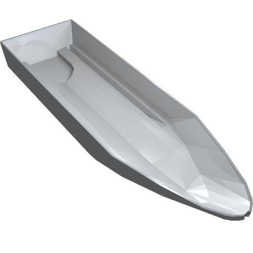 Lego Boat Hull 8 x 28 x 3 / Light Bluish Gray