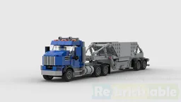Day cab tractor&horizontal bottom dumper trailer