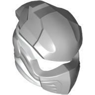 Lego Helmet, Ninja with Wraps White Pattern / Light Bluish Gray