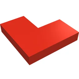 Tile 2 x 2 Corner / Red