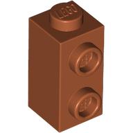 Lego Brick Special 1 x 1 x 1 2/3 with Studs on 1 Side / Dark Orange
