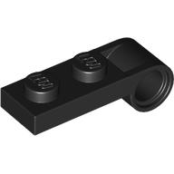 Lego Plate Special 1 x 2 with Pin Hole On Side / Black