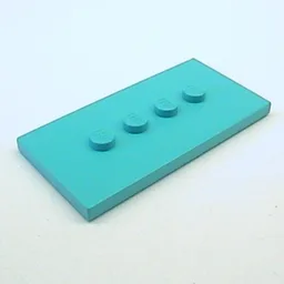 Scala, Plate Special 3 x 6 with 4 Inline Top Studs / Light Turquoise
