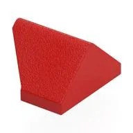 Brick Sloped 45° 2 x 1 Double / Inverted with Bottom Stud Holder / Red