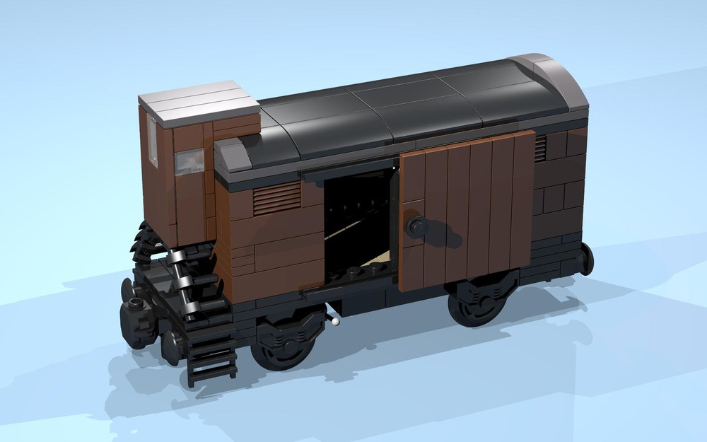 Lego 4-Wheel Box Wagon with Brakeman's Cab V.2