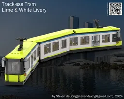 Trackless Tram (Modern Livery, City / Minifig Scale)