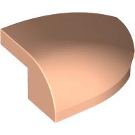 Lego Brick Round, Curved Double 3 x 2 Beveled with Stud Notch Right / Light Nougat