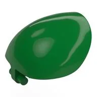 Large Figure Shoulder Cover, Armor, Round, Smooth with Bar / Green