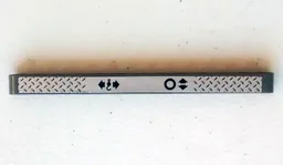 Technic, Liftarm Thick 1 x 13 with Silver Tread Plate with Hook Left/Right and Tire Up/Down Arrows Pattern (Sticker) - Set 8297