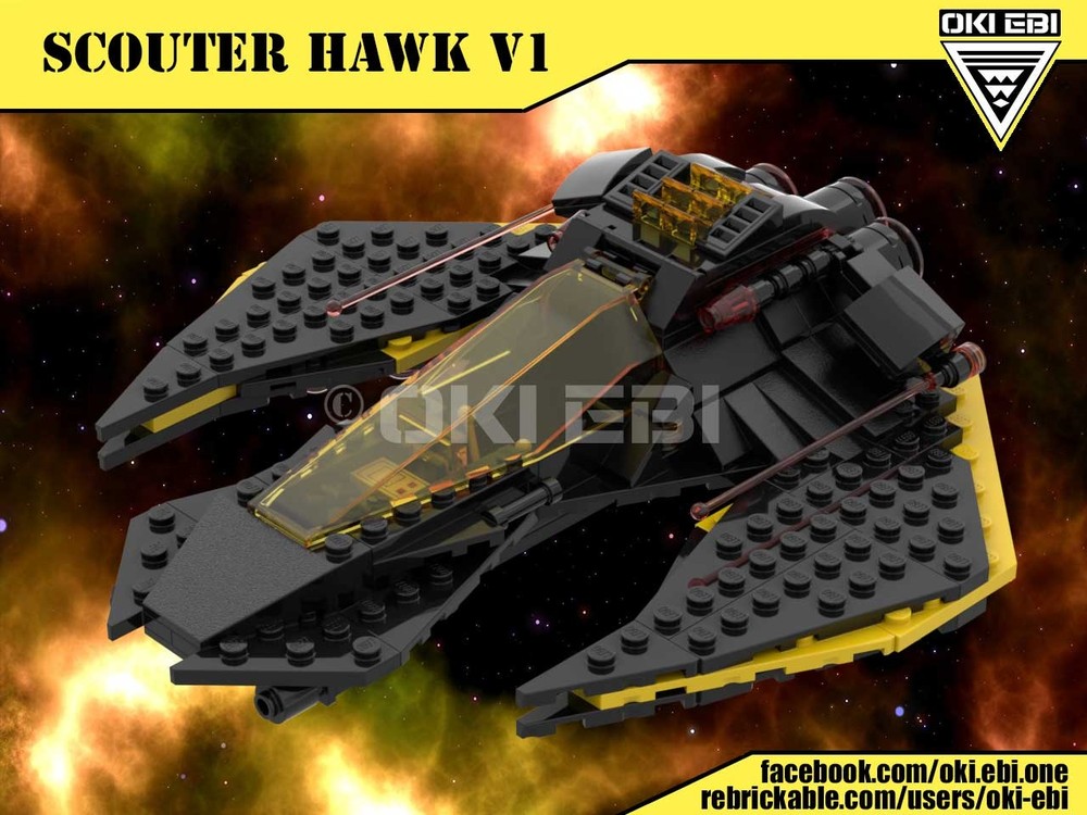 Lego Scouter Hawk V1 in Blacktron Design