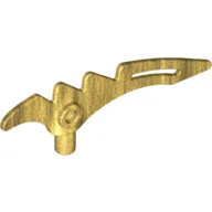 Weapon Scythe / Crescent Blade Serrated with Bar / Pearl Gold