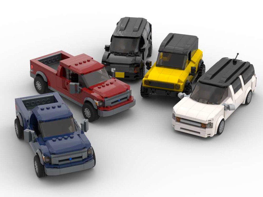 Lego Built Tough Vehicle Pack - Set of Five Vehicles - 8 Stud Speed Champions