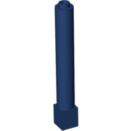 Lego Support Round 1 x 1 x 6 Solid Pillar / Dark Blue
