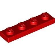 Plate 1 x 4 / Red