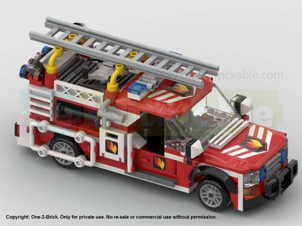Lego Fire Rescue Truck (6-wide) – inspired