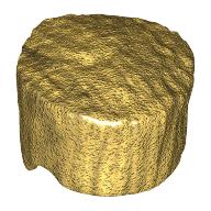 Lego Hair Flat Top, Tall / Metallic Gold