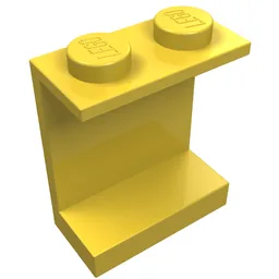 Panel 1 x 2 x 2 [Solid Studs] / Yellow
