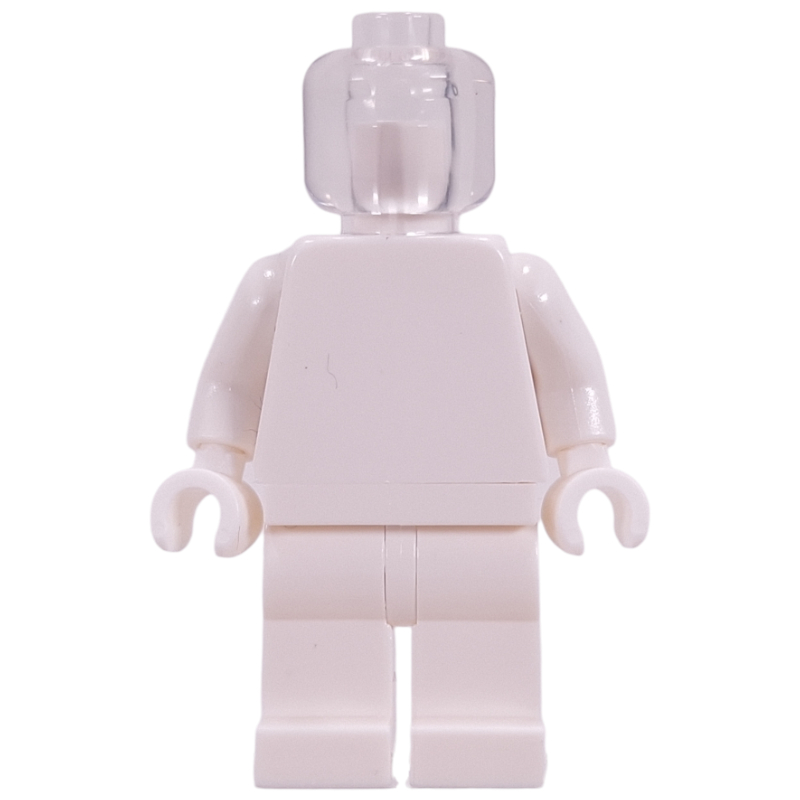 Lego Monochrome, White with Trans-Clear Head
