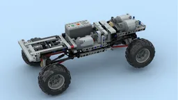 Simple lego technic trial chassis 4x4