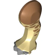 Animal Body Part, Dinosaur, Ankylosaurus Leg, Left, Front, with Pin, Light Bluish Gray Nails and Medium Nougat Patches Print / Tan