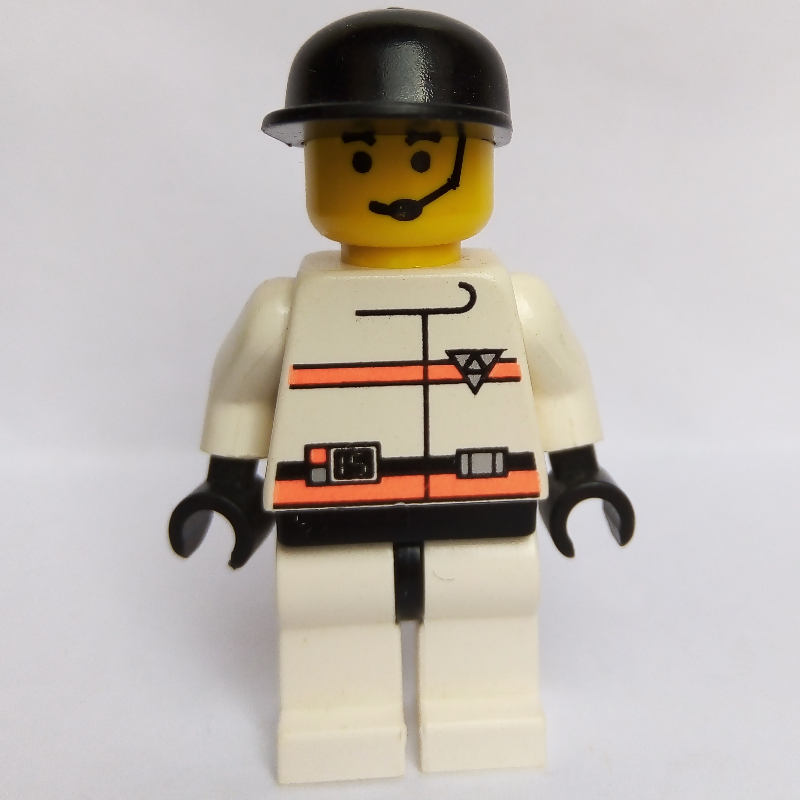 Lego Res-Q Man, Black Cap, Headset