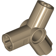 Lego Technic Axle and Pin Connector Angled Triple [120° Offset] / Dark Tan