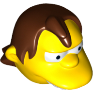 Lego Minifig Head Special, Simpsons, Nelson Muntz / Yellow