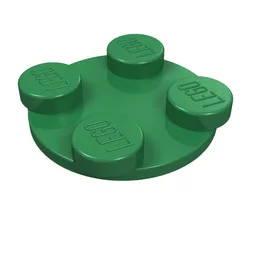 Turntable 2 x 2 Plate - Top / Green