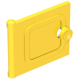 Fabuland, Door, Cupboard 2 x 6 x 7 / Yellow