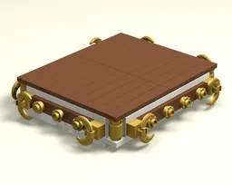 Decorated wooden display stand for bonsai