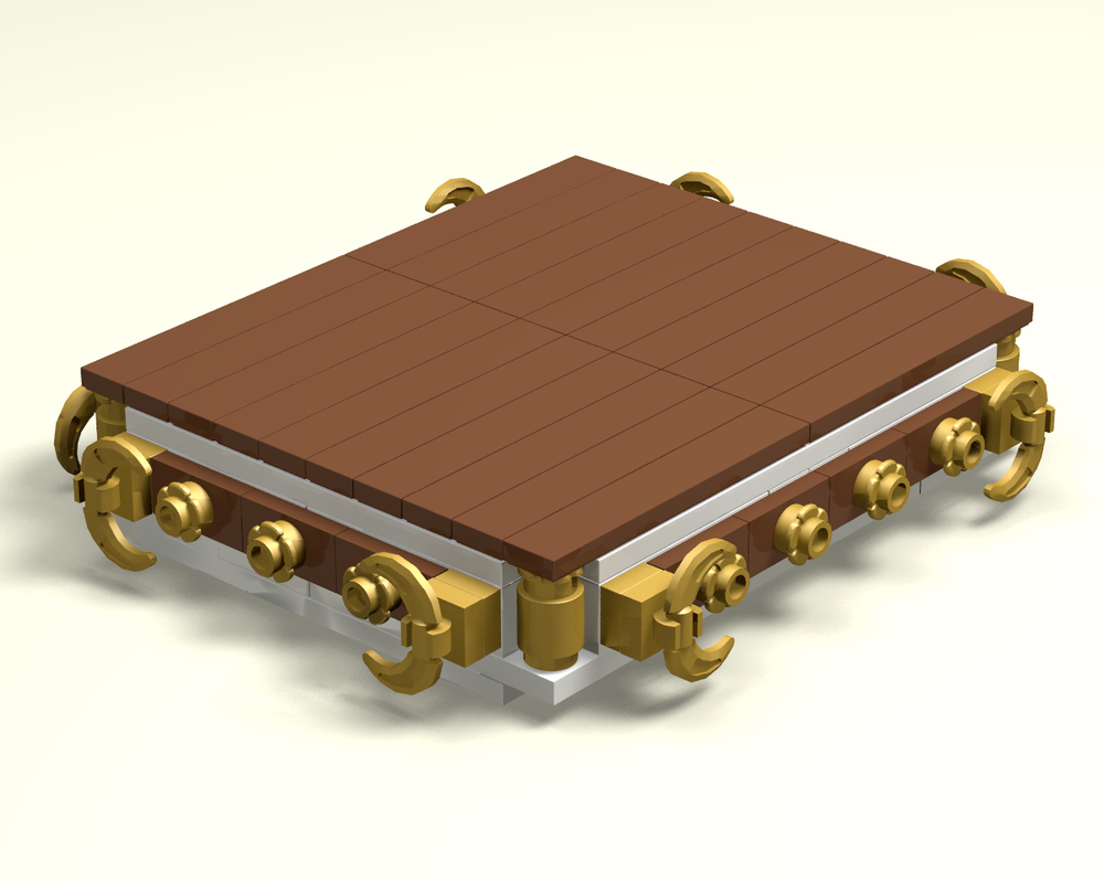 Lego Decorated wooden display stand for bonsai