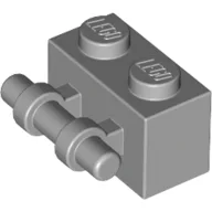 Brick Special 1 x 2 with Handle / Light Bluish Gray