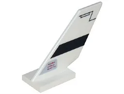 Tail Shuttle with Black Contour and 'PLACE FOOT HERE' Pattern on Left Side (Sticker) - Set 5974
