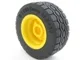 Wheel 30.4mm D. x 20mm with No Pin Holes and Reinforced Rim with Black Tire 49.5 x 20 (56145 / 15413) / Yellow