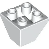 Brick Sloped Inverted 45° 2 x 2 Double Convex / White